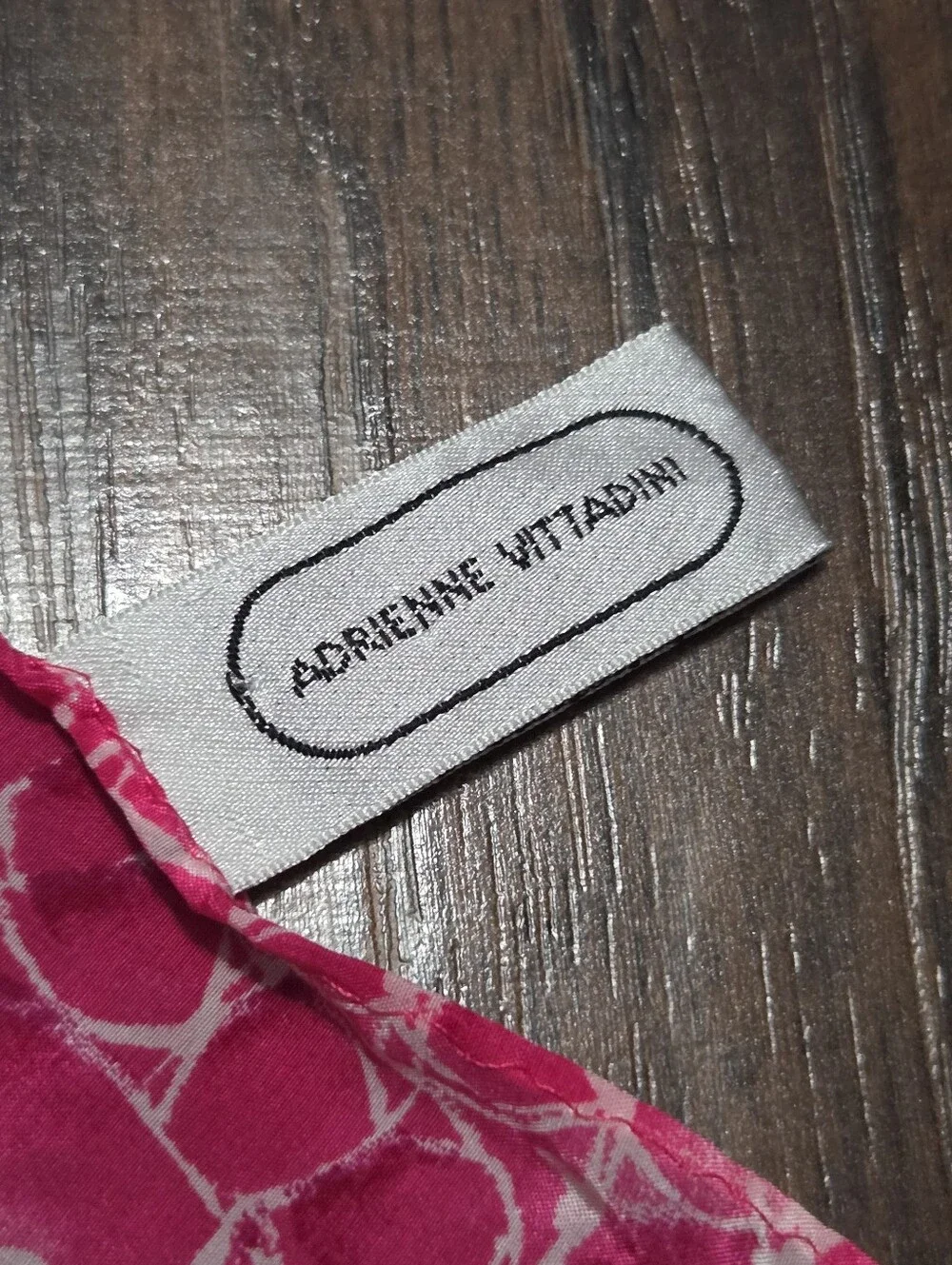 Pink Snakeskin Print Silk Scarf